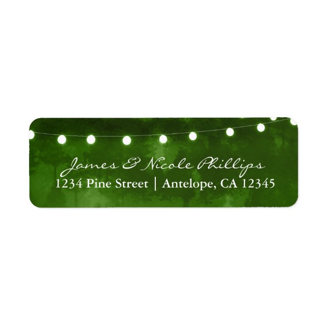 Étiquettes d'adresse de guirlandes rustiques de fo (Devant)