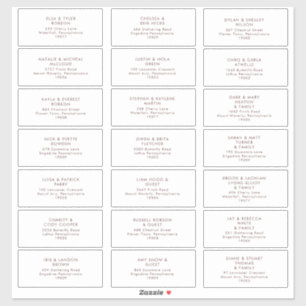 Étiquettes d'adresse de invité florales d'automne 