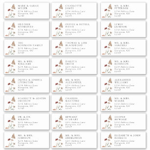 Étiquettes d'adresse de invité modernes