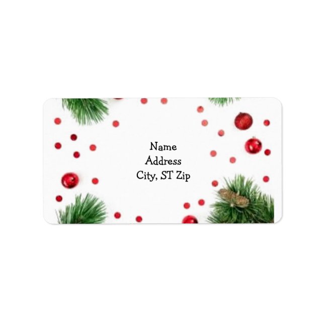 Étiquettes d'adresse de Joie de Noël (Devant)