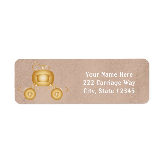 Étiquettes d'adresse de la princesse du carrosse d (Devant)