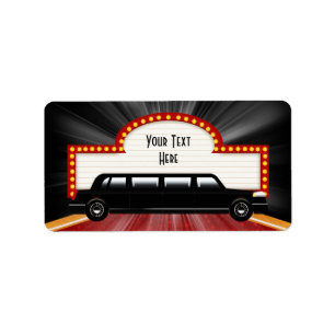 Étiquettes d'adresse de limousine de star de ciném