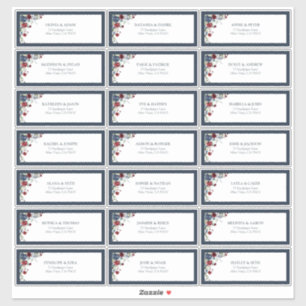 Étiquettes d'adresse de l'invité floral aquarelle