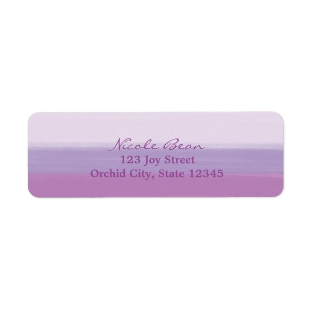 Étiquettes d'adresse de mariage à l'aquarelle viol (Devant)