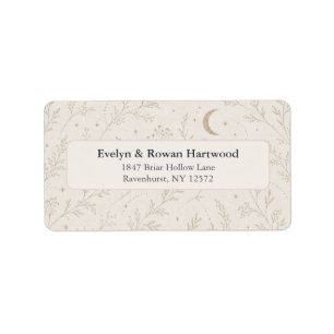 Étiquettes d'adresse de mariage céleste
