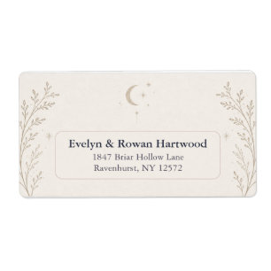 Étiquettes d'adresse de mariage céleste