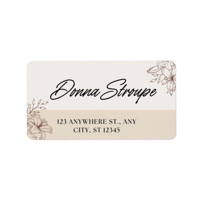 Étiquettes d'adresse de mariage Élégantes  (Devant)