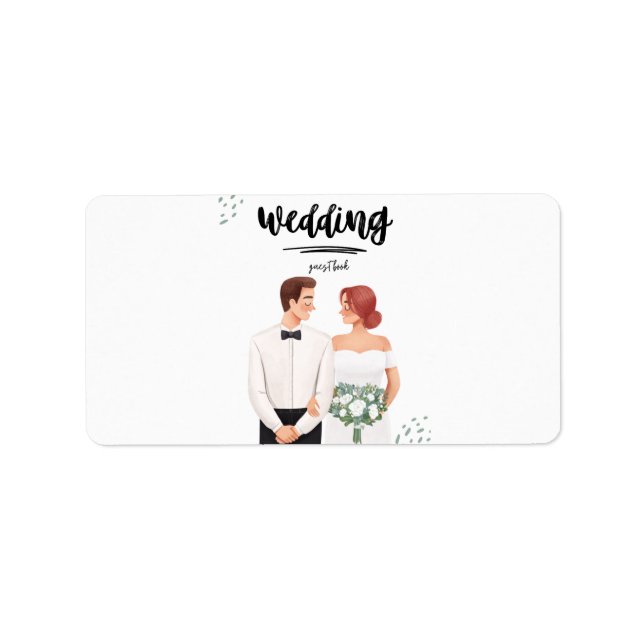 Étiquettes d'adresse de mariage Élégantes et Perso (Devant)