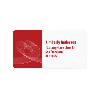 Étiquettes d'adresse de mariage Love Loopy Heart R