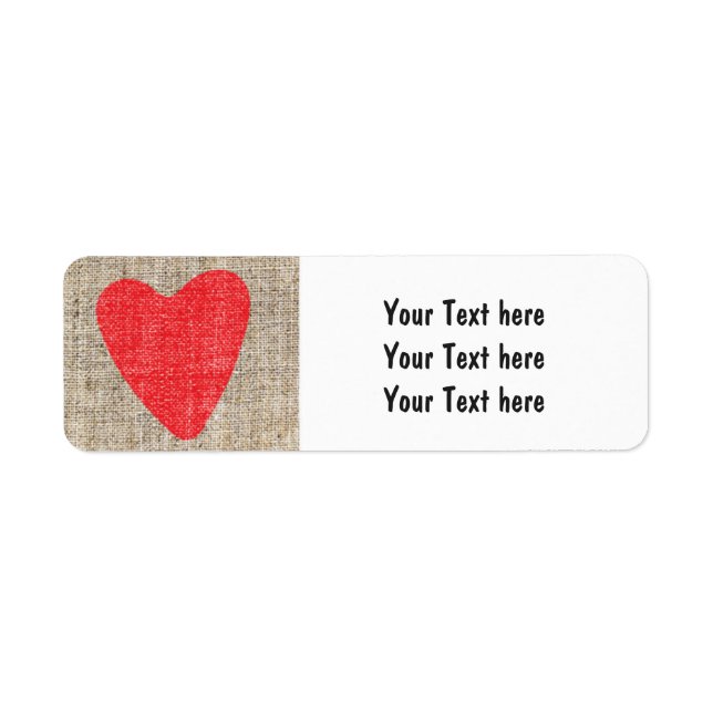 Étiquettes d'adresse de mariage Saint-Valentin en  (Devant)