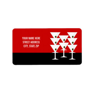 Étiquettes d'adresse de Martinis