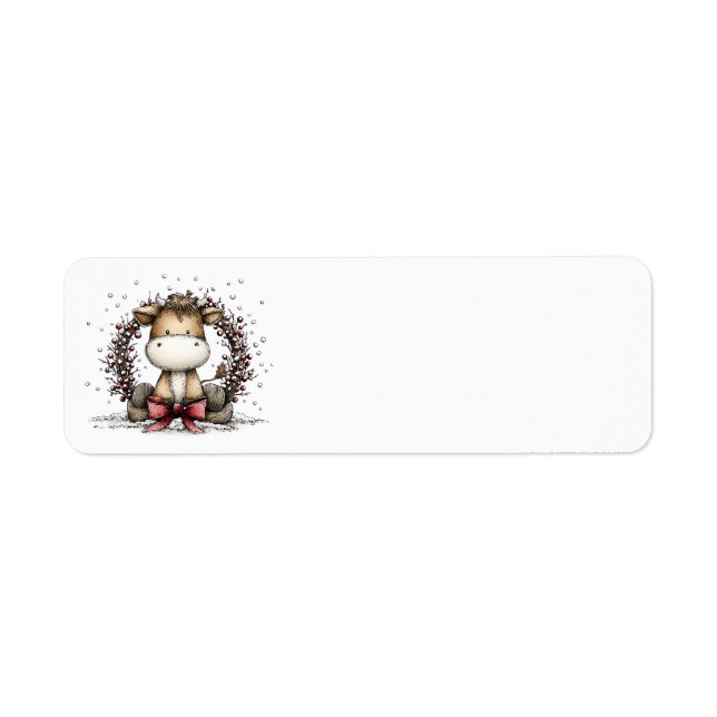 Étiquettes d'adresse de Noël fantaisistes (Devant)