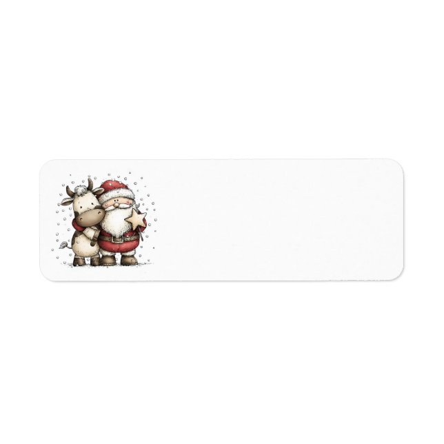 Étiquettes d'adresse de Noël fantaisistes (Devant)