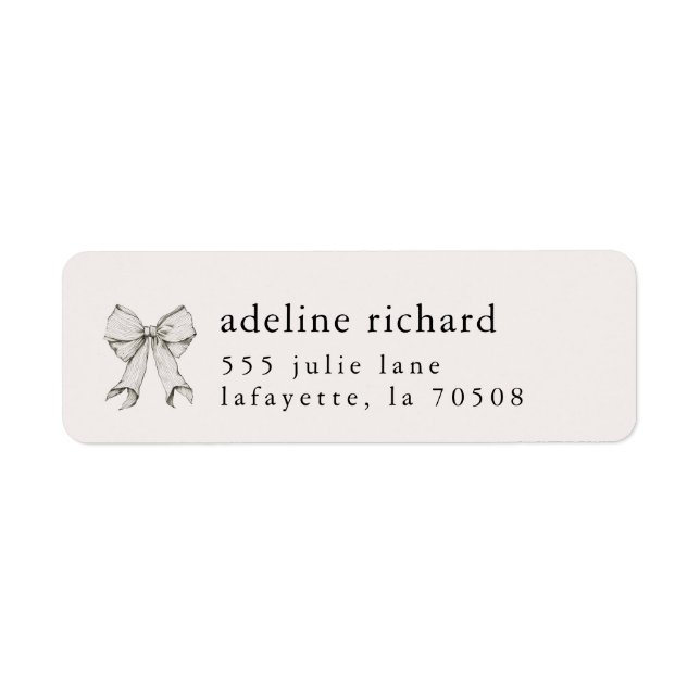 Étiquettes d'adresse de remise de diplômes à nœud  (Devant)