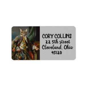 ÉTIQUETTES D'ADRESSE DE RENAISSANCE CAT VICTORIEN