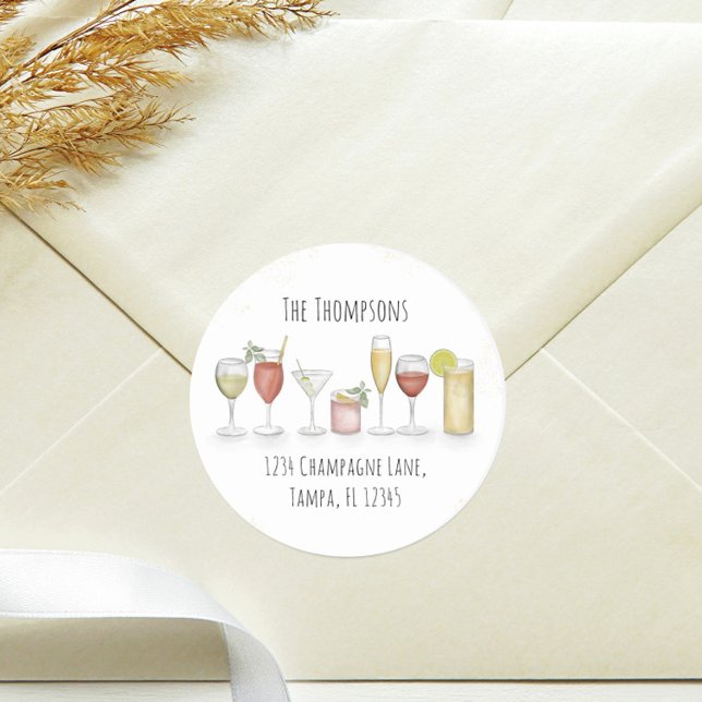 Étiquettes d'adresse de retour à l'aquarelle simpl (Créateur téléchargé)