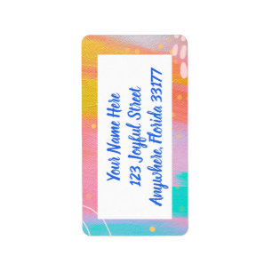 Étiquettes d'adresse de retour abstraites pastel m