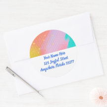 Étiquettes d'adresse de retour abstraites pastel m