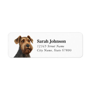 Étiquettes d'adresse de retour Airedale Terrier