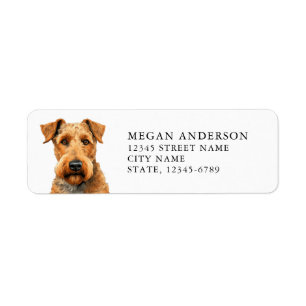 Étiquettes d'adresse de retour Airedale Terrier