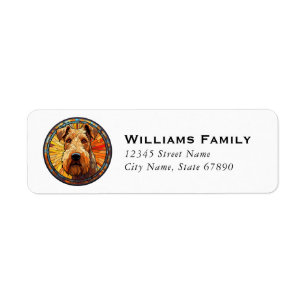Étiquettes d'adresse de retour Airedale Terrier