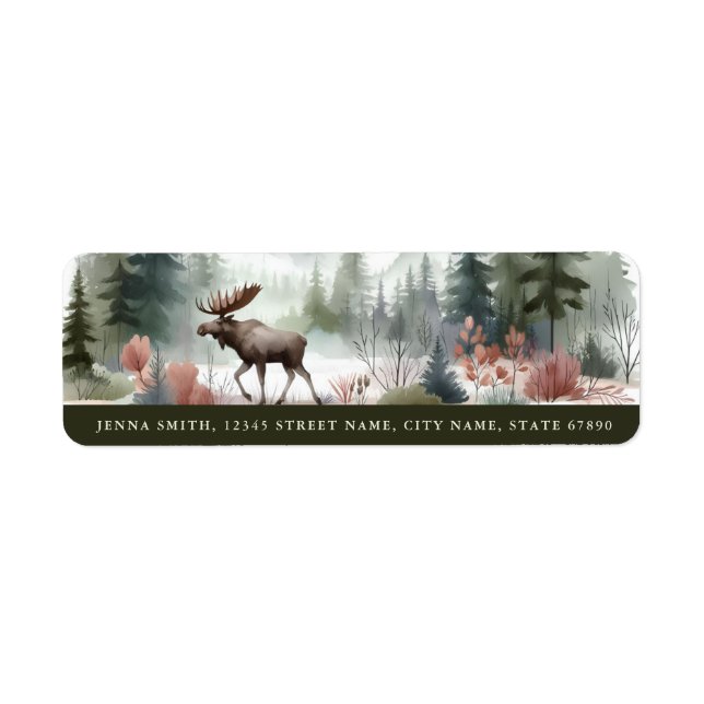 Étiquettes d'adresse de retour Animaux de la forêt (Devant)