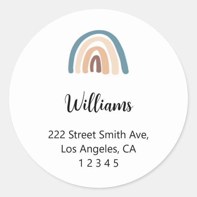 Étiquettes d'adresse de retour arc-en-ciel (Devant)