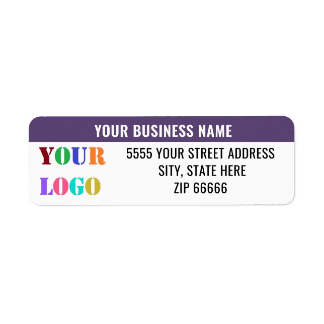 Étiquettes d'adresse de retour avec logo de marque (Devant)