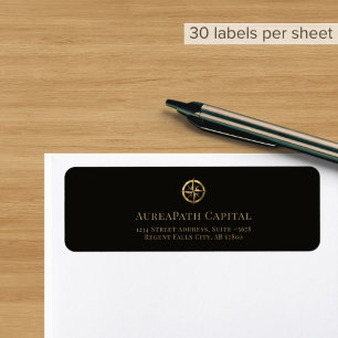 Étiquettes d'adresse de retour avec logo Gold Comp