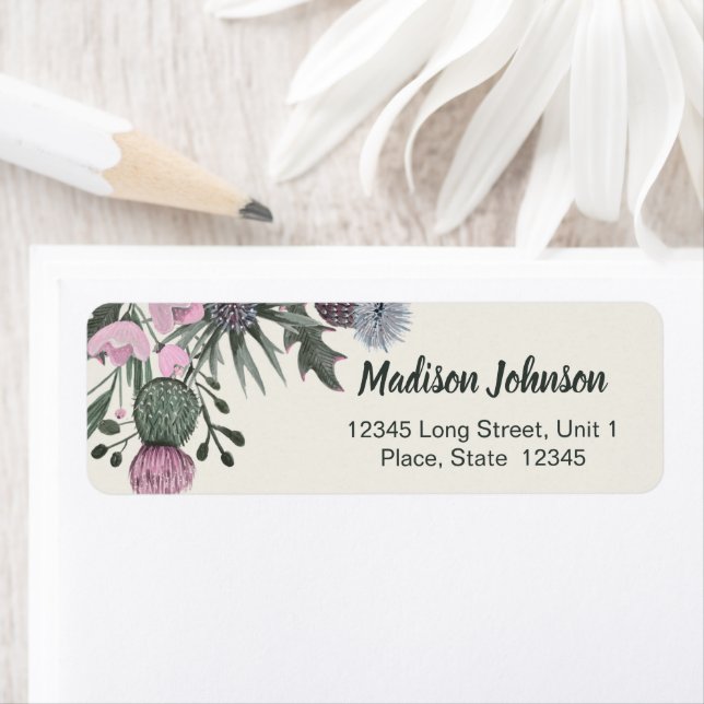 Étiquettes d'adresse de retour | Baby Shower | Flo (En situation)