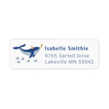Étiquettes d'adresse de retour Baleine de temps