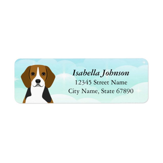 Étiquettes d'adresse de retour Beagle (Devant)