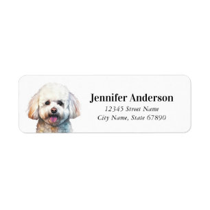 Étiquettes d'adresse de retour Bichon Frise