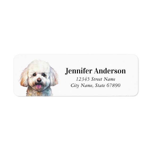 Étiquettes d'adresse de retour Bichon Frise (Devant)