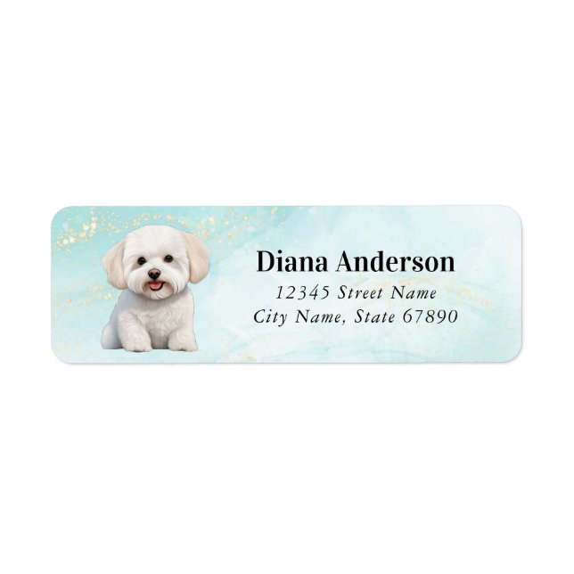 Étiquettes d'adresse de retour Bichon Frise (Devant)