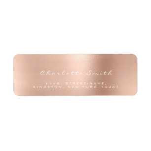 Étiquettes d'adresse de retour blanc rose rose pâl