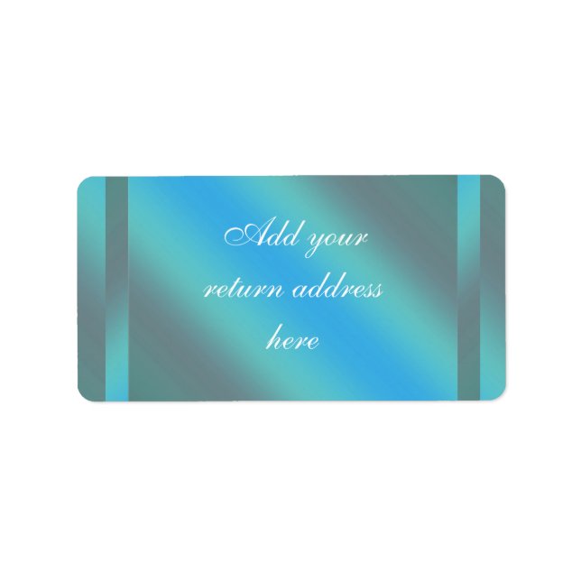Étiquettes d'adresse de retour bleu turquoise (Devant)