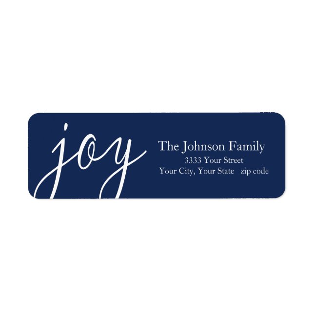 Étiquettes d'adresse de retour Blue Joy (Devant)