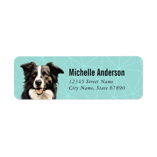 Étiquettes d'adresse de retour Border Collie (Devant)