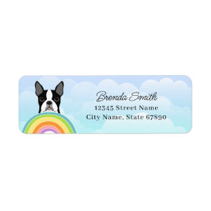 Étiquettes d'adresse de retour Boston Terrier