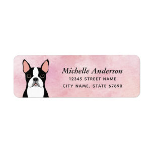 Étiquettes d'adresse de retour Boston Terrier