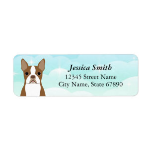 Étiquettes d'adresse de retour Boston Terrier