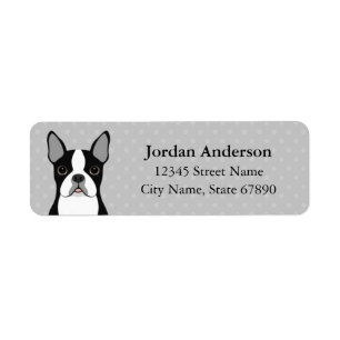 Étiquettes d'adresse de retour Boston Terrier