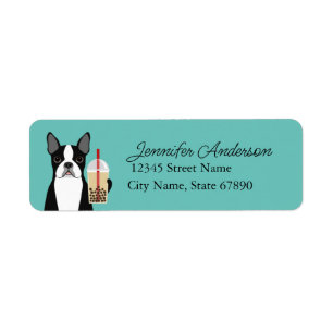Étiquettes d'adresse de retour Boston Terrier