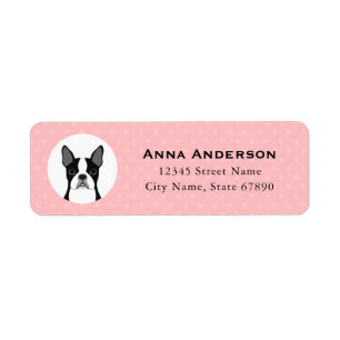 Étiquettes d'adresse de retour Boston Terrier