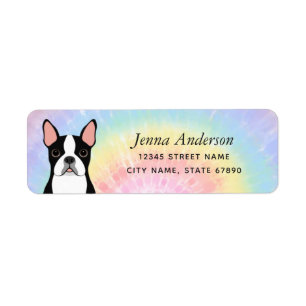 Étiquettes d'adresse de retour Boston Terrier