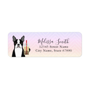 Étiquettes d'adresse de retour Boston Terrier