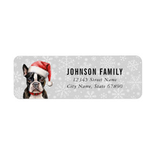 Étiquettes d'adresse de retour Boston Terrier