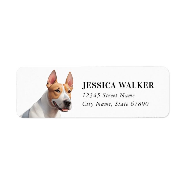 Étiquettes d'adresse de retour Bull Terrier (Devant)