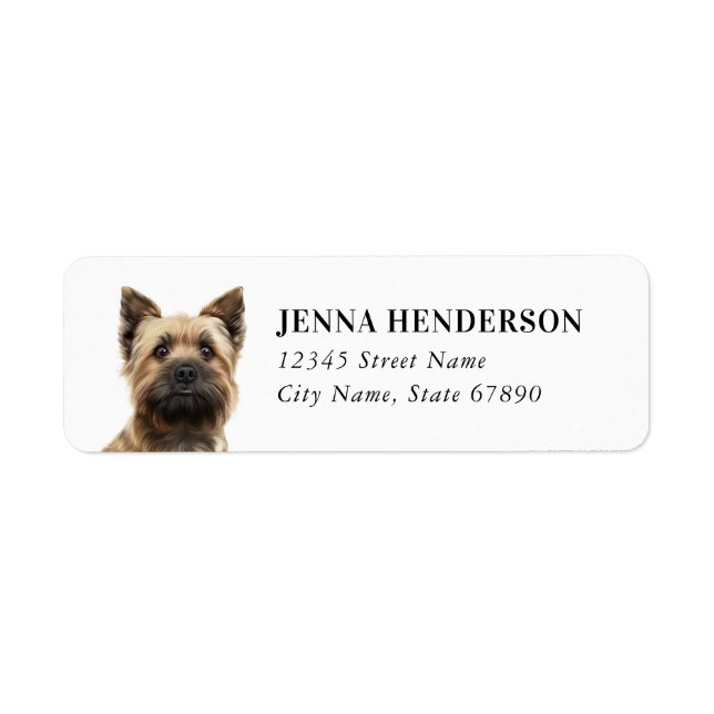 Étiquettes d'adresse de retour Cairn Terrier (Devant)